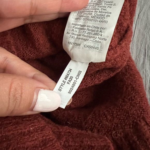 MADEWELL Bartlett V-Neck Pullover Sweater Small - Picture 7 of 7